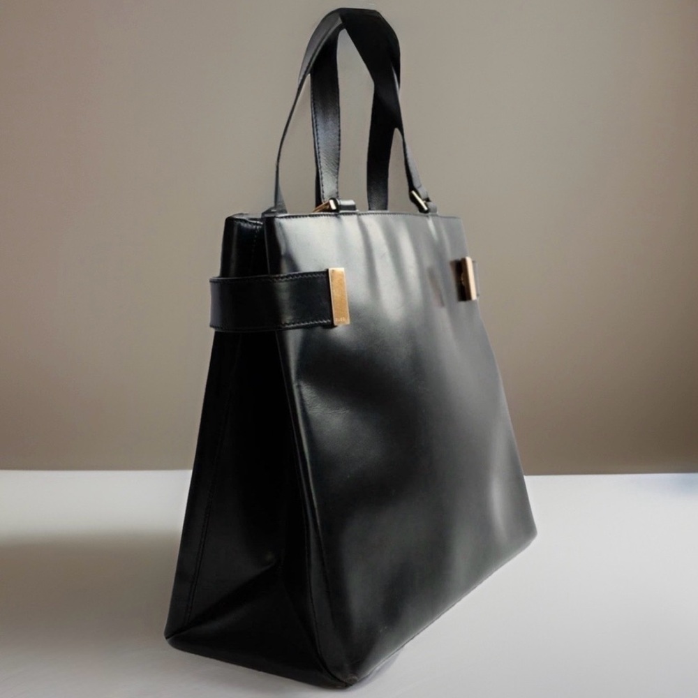 GUCCI TOM FORD Large Leather Snap Bag - Vintage - Picture 2 of 9